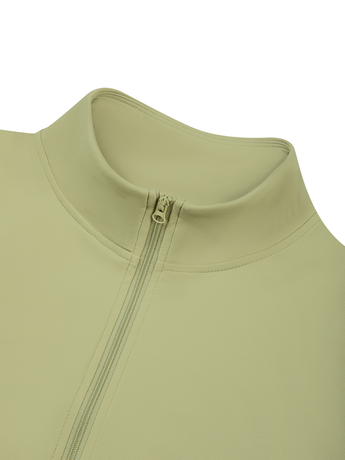 Kurtka Cropped Full-Zip Stójka – Nowrocky™ — detal szwu ramienia