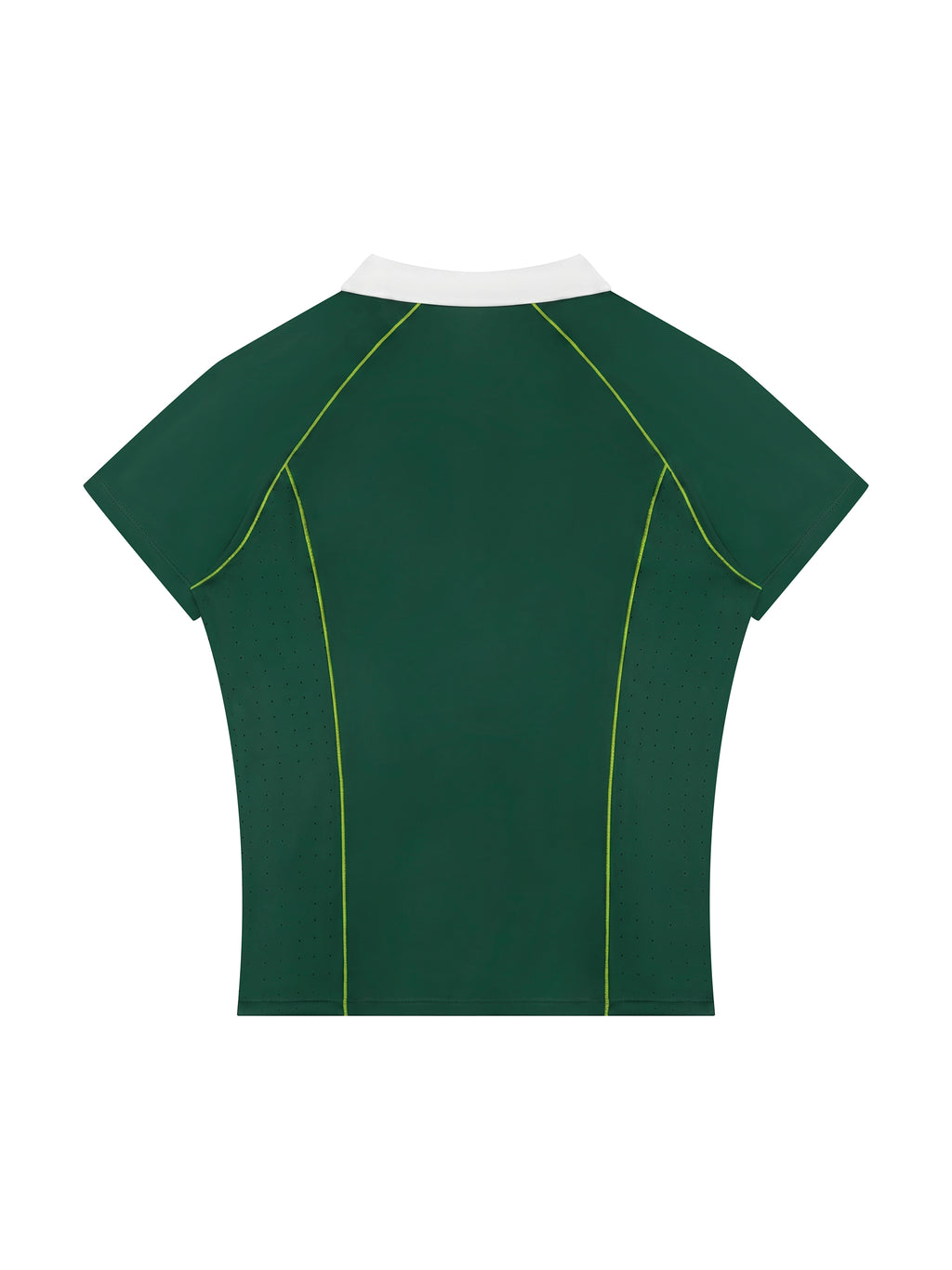 Polo Damskie Quarter-Zip Contrast Collar – Nowrocky™ — proporcje kroju na tułowiu