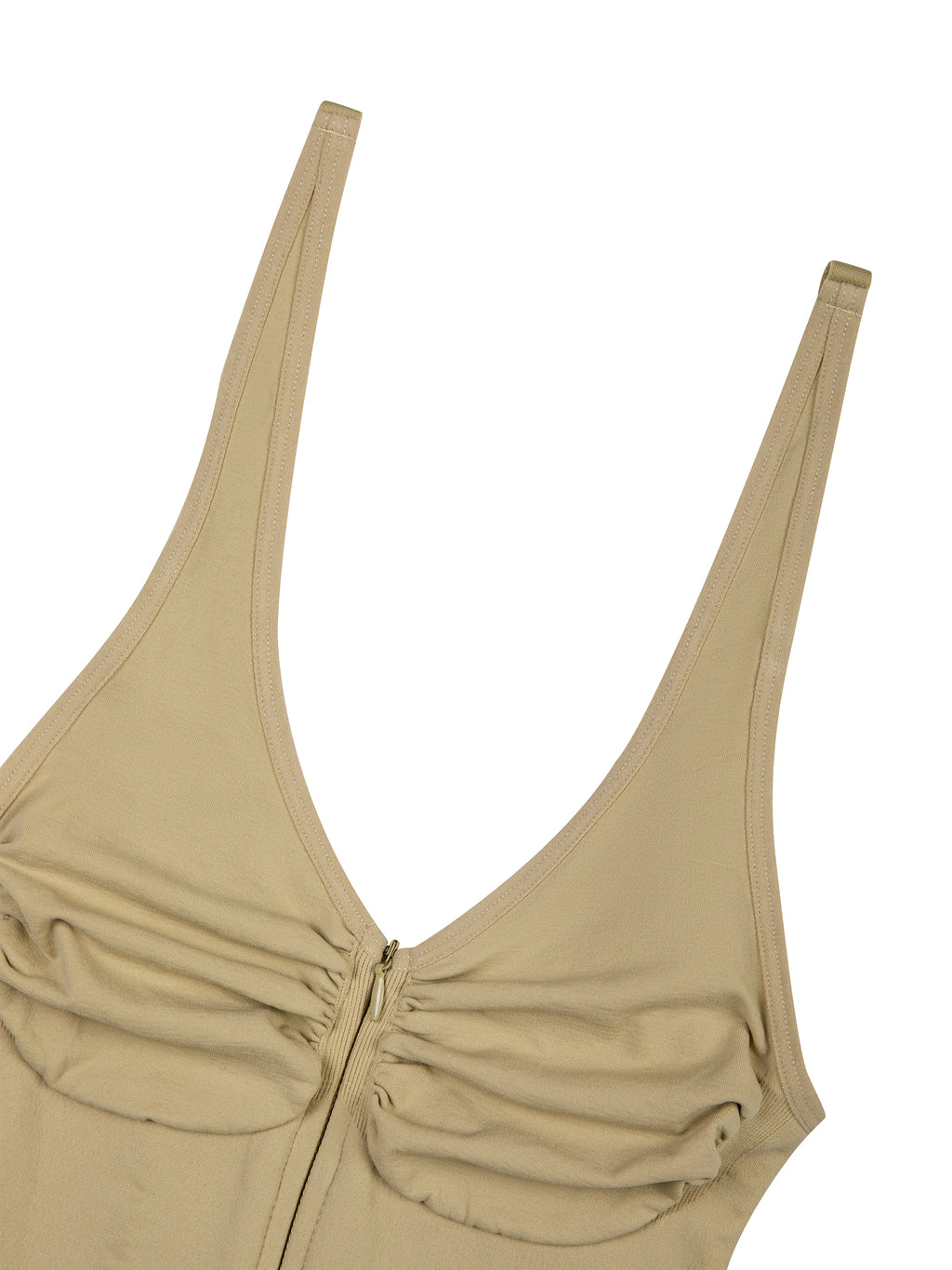 Body Full-Zip Ruched – Nowrocky™ — plecy w zbliżeniu, wycięcie przy łopatkach