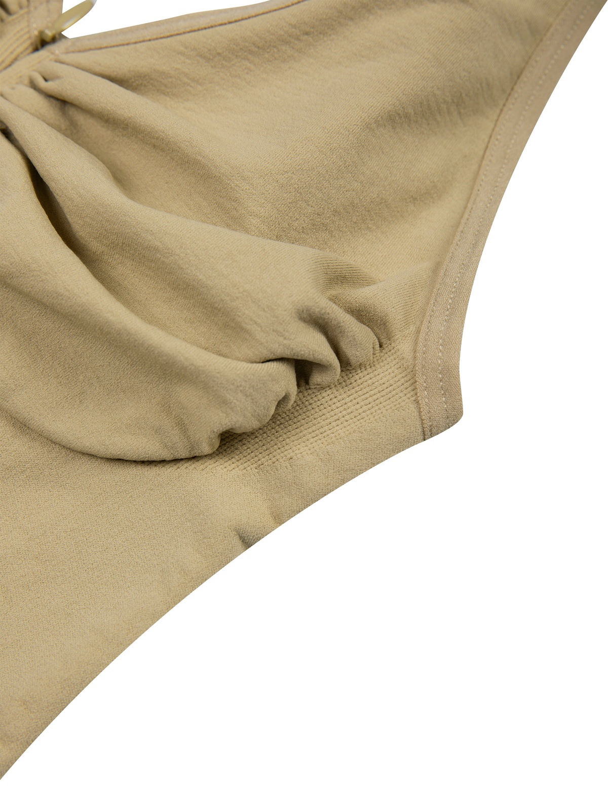 Body Full-Zip Ruched – Nowrocky™ — zestawienie koloru głównego z metalowym suwakiem