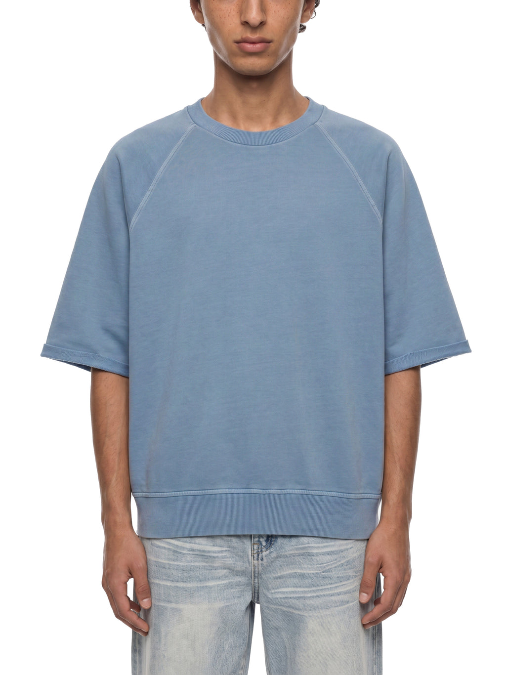 Bluza Vintage Wash Boxy Short Sleeve – Nowrocky™ — stylizacja uliczna w pełnym kadrze