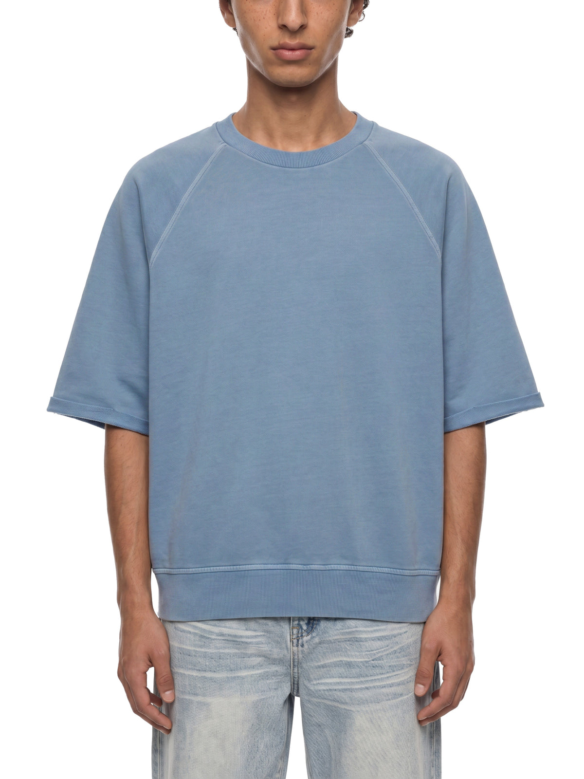 Bluza Vintage Wash Boxy Short Sleeve – Nowrocky™ — stylizacja uliczna w pełnym kadrze