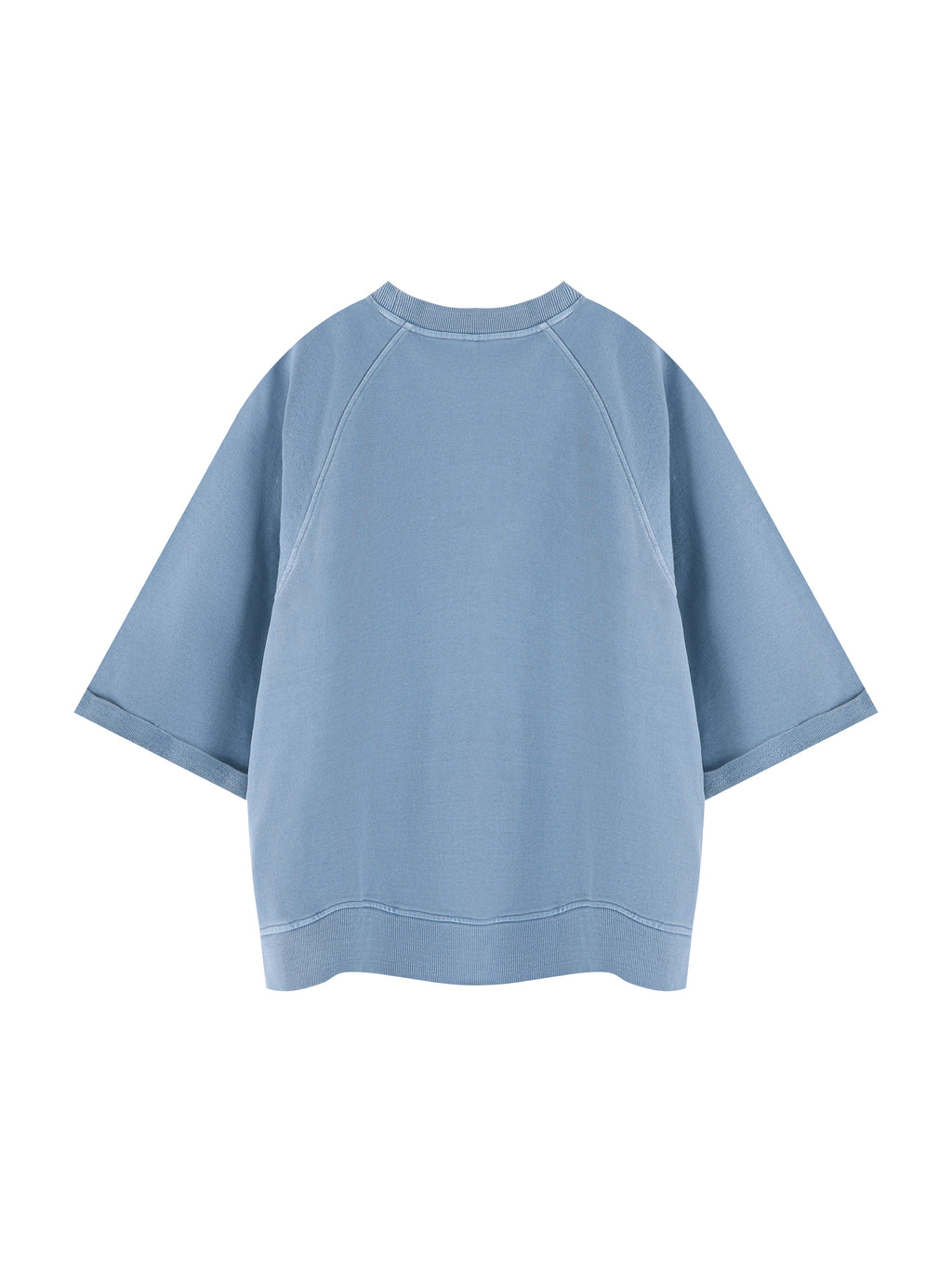 Bluza Vintage Wash Boxy Short Sleeve – Nowrocky™ — układ na płasko, strona tylna