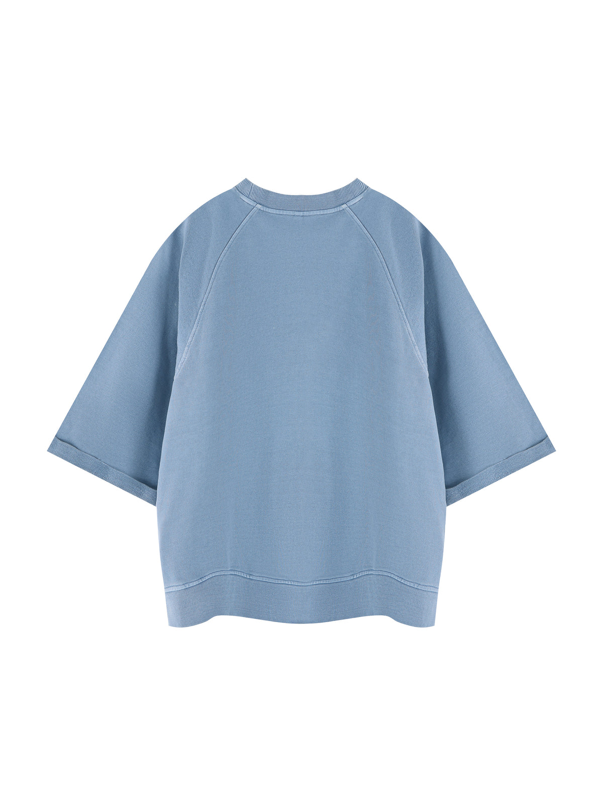 Bluza Vintage Wash Boxy Short Sleeve – Nowrocky™ — układ na płasko, strona tylna