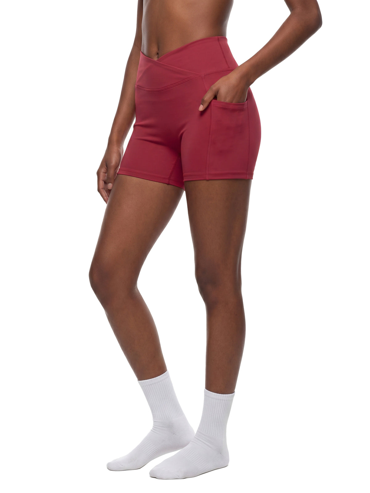 Szorty Treningowe High Waist z Kieszeniami – Nowrocky™ — proporcje kroju na sylwetce