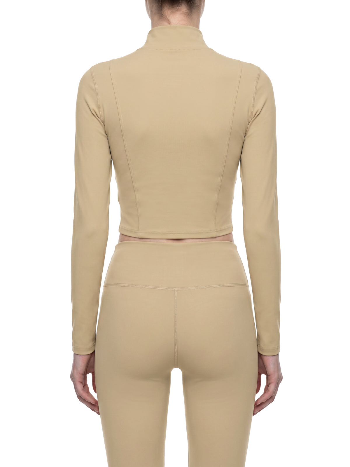 Kurtka Cropped Full-Zip Stójka – Nowrocky™ — stylizacja uliczna z szerokimi spodniami
