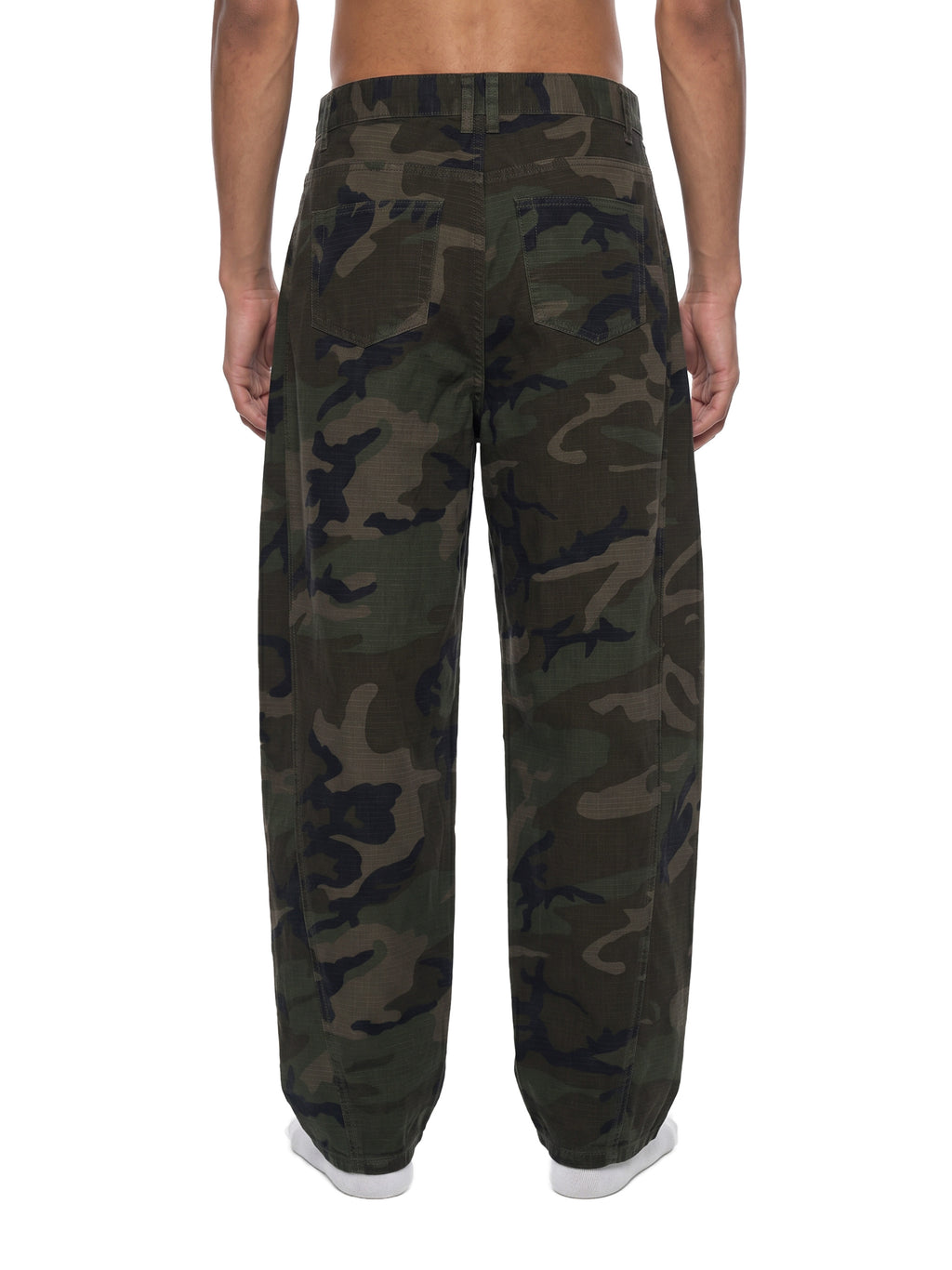 Spodnie Camo Barrel Leg – Nowrocky™ — pas i sposób zapięcia