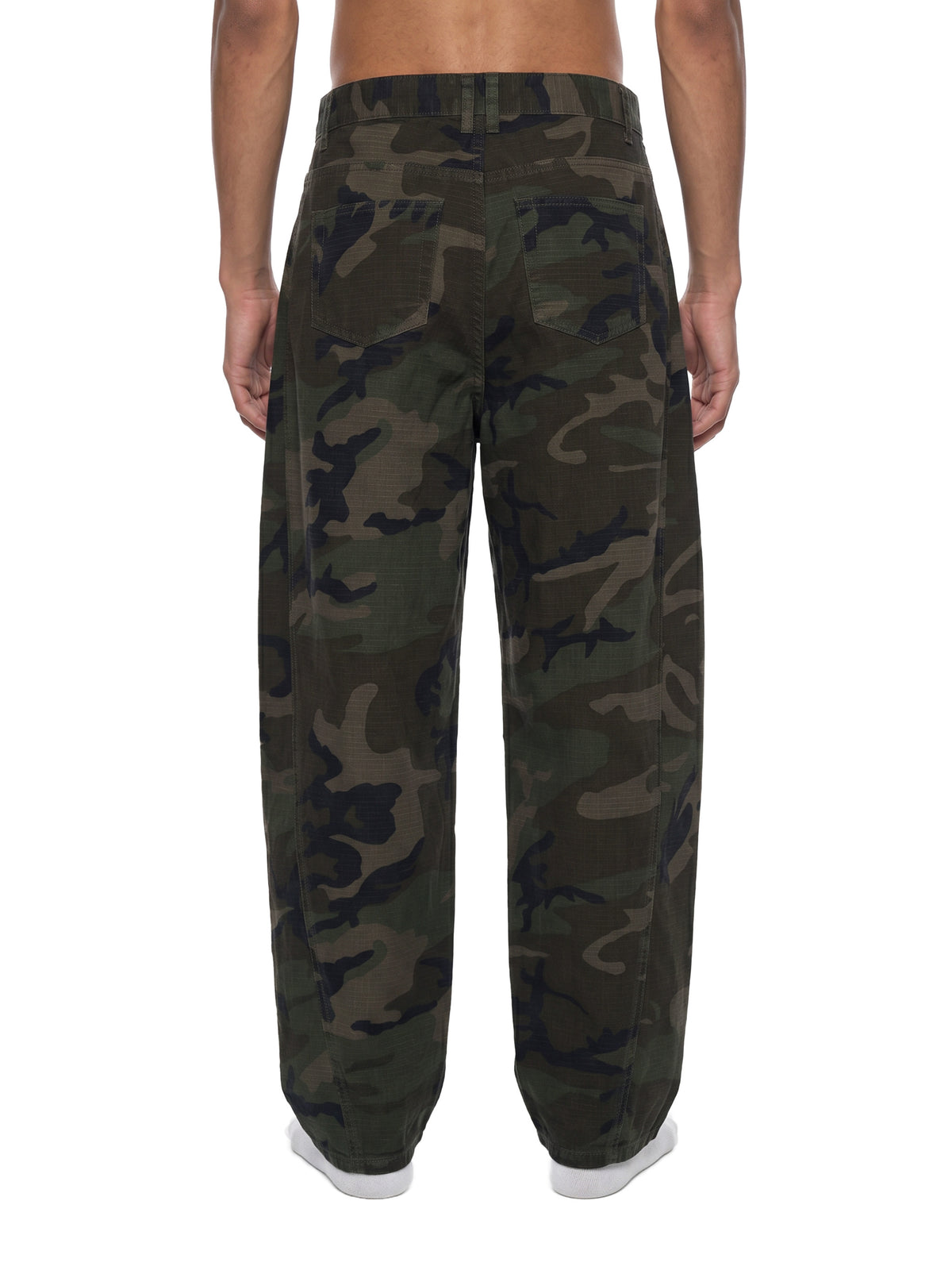 Spodnie Camo Barrel Leg – Nowrocky™ — pas i sposób zapięcia