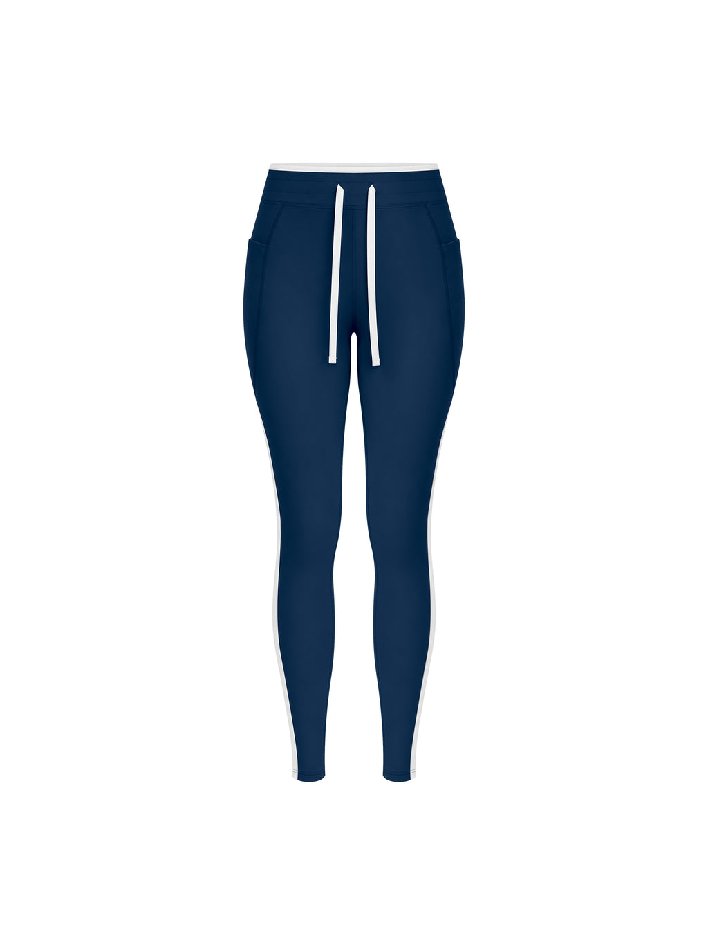 Legginsy Color Block Wysoki Stan – Nowrocky™ — faktura elastycznej dzianiny w zbliżeniu