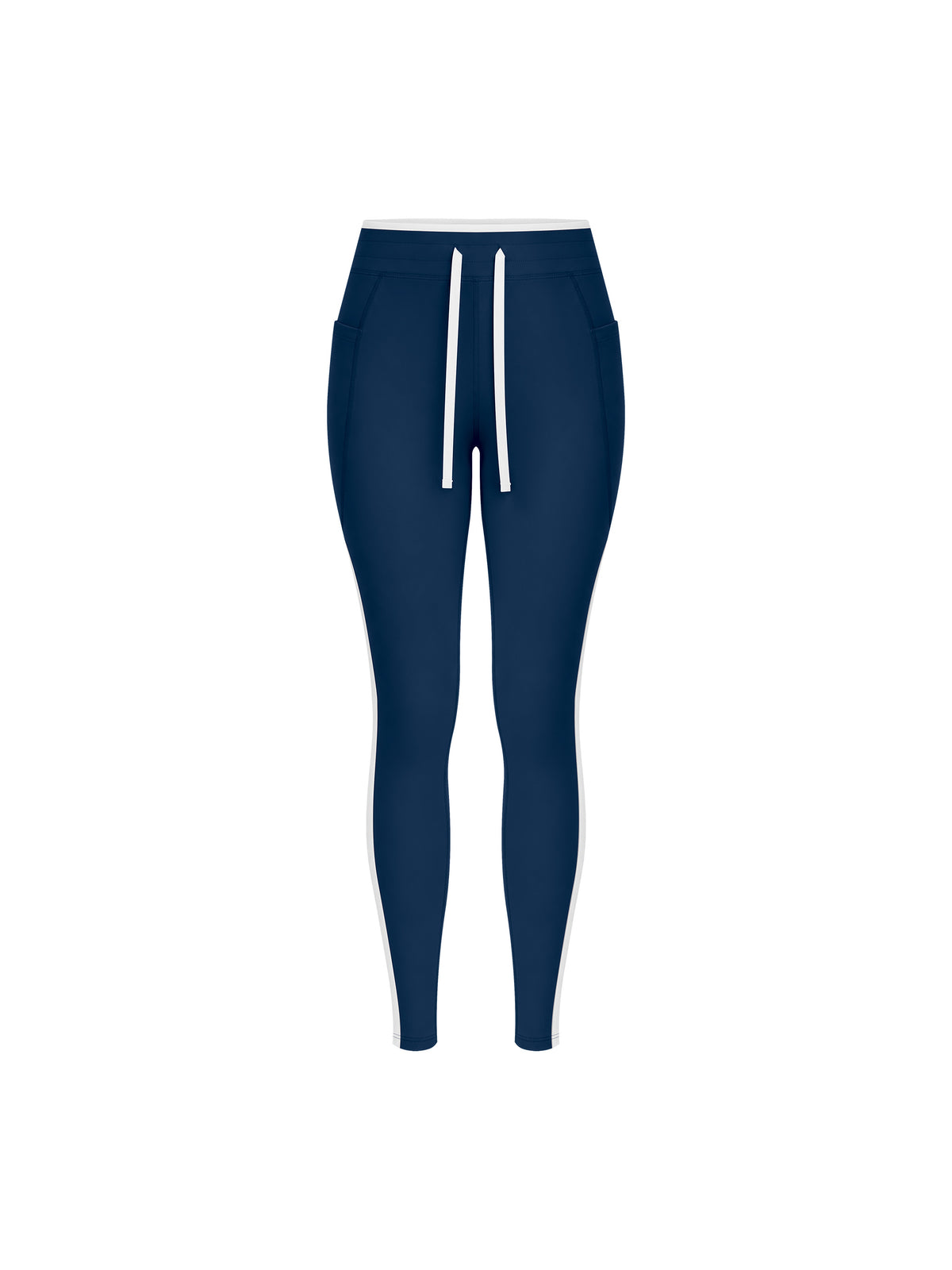 Legginsy Color Block Wysoki Stan – Nowrocky™ — faktura elastycznej dzianiny w zbliżeniu