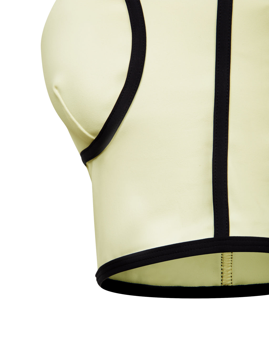 Biustonosz Sportowy Color Block – Nowrocky™ — faktura materiału w świetle bocznym