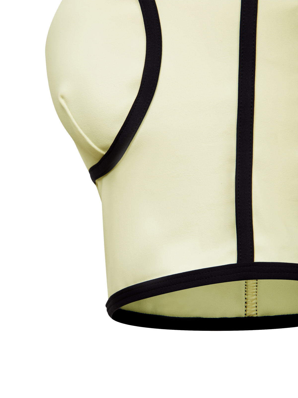 Biustonosz Sportowy Color Block – Nowrocky™ — faktura materiału w świetle bocznym