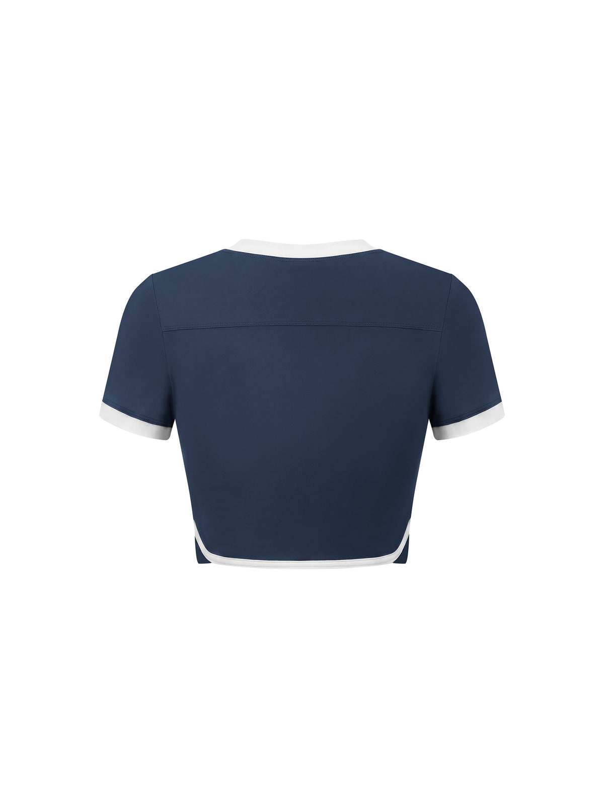 T-shirt Cropped Color Block – Nowrocky™ — rękaw i wykończenie przy ramieniu