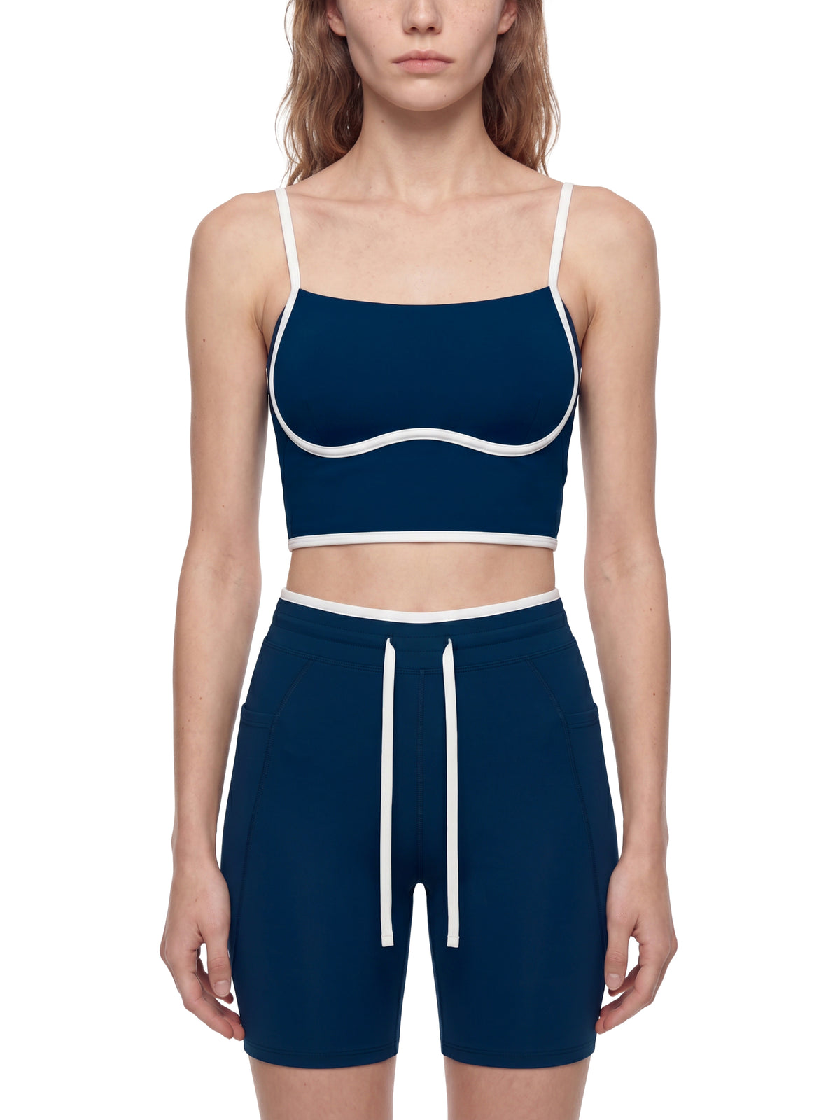 Biustonosz Sportowy Color Block – Nowrocky™ — ramiączka widziane od góry