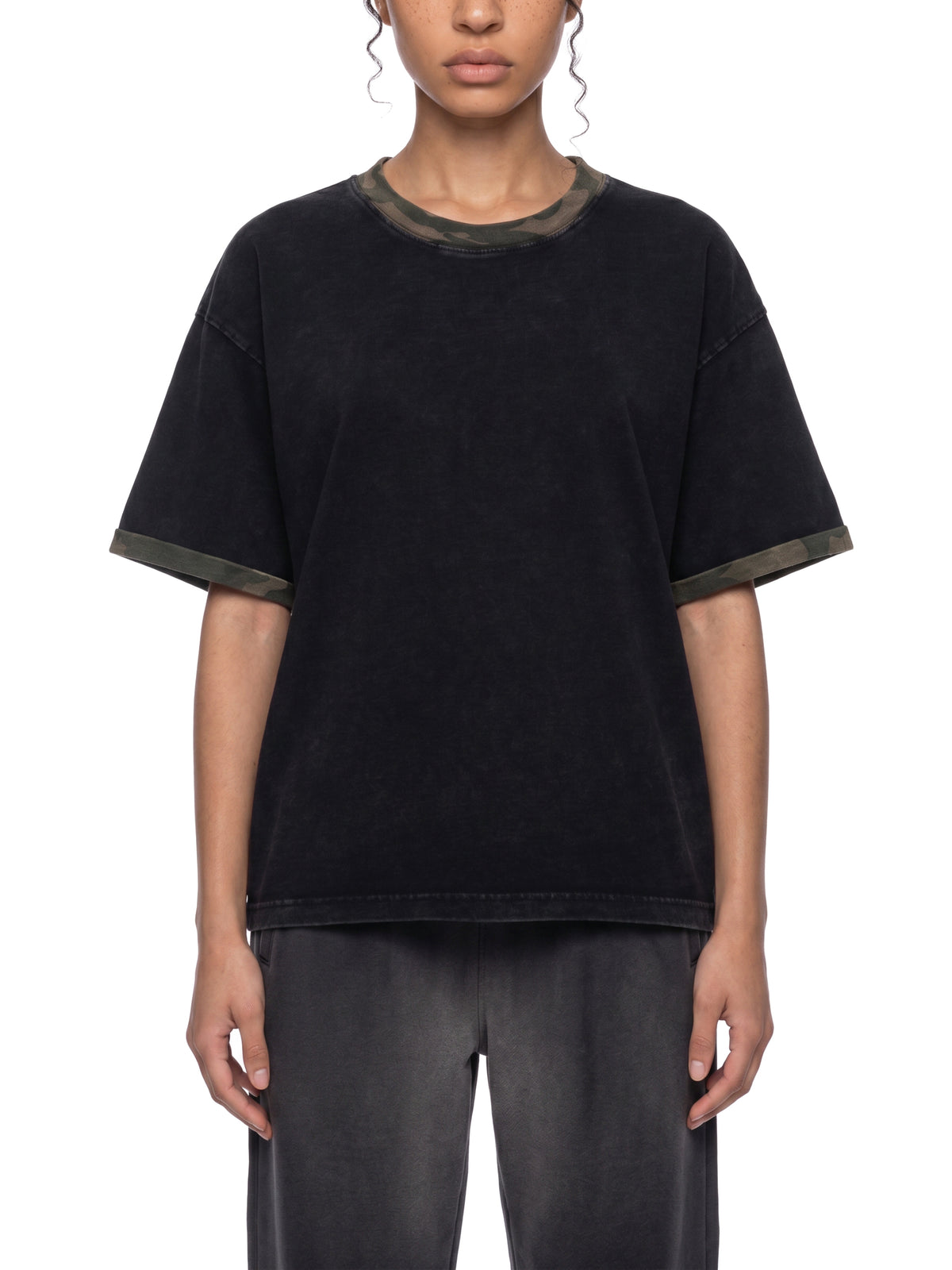 T-shirt Boxy Camo Mineral Wash – Nowrocky (streetwear)