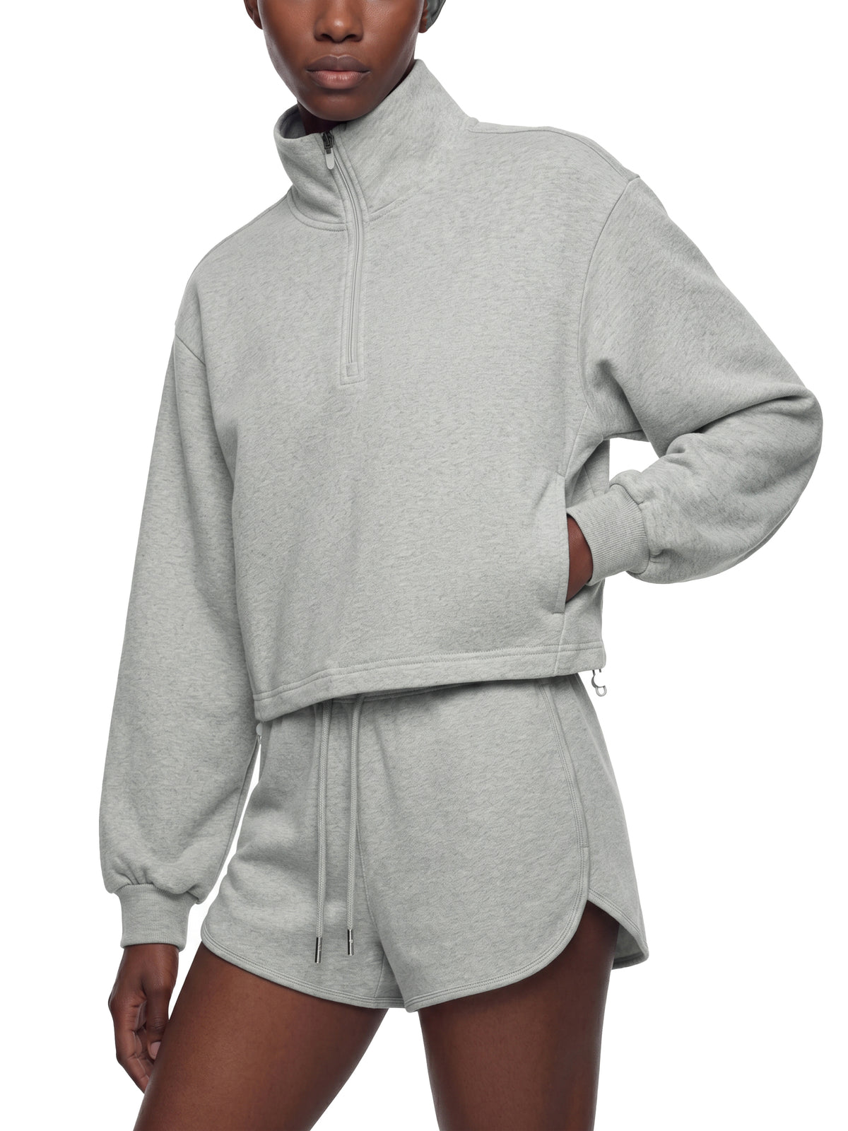 Bluza Crop Quarter-Zip ze Stójką – Nowrocky (streetwear)