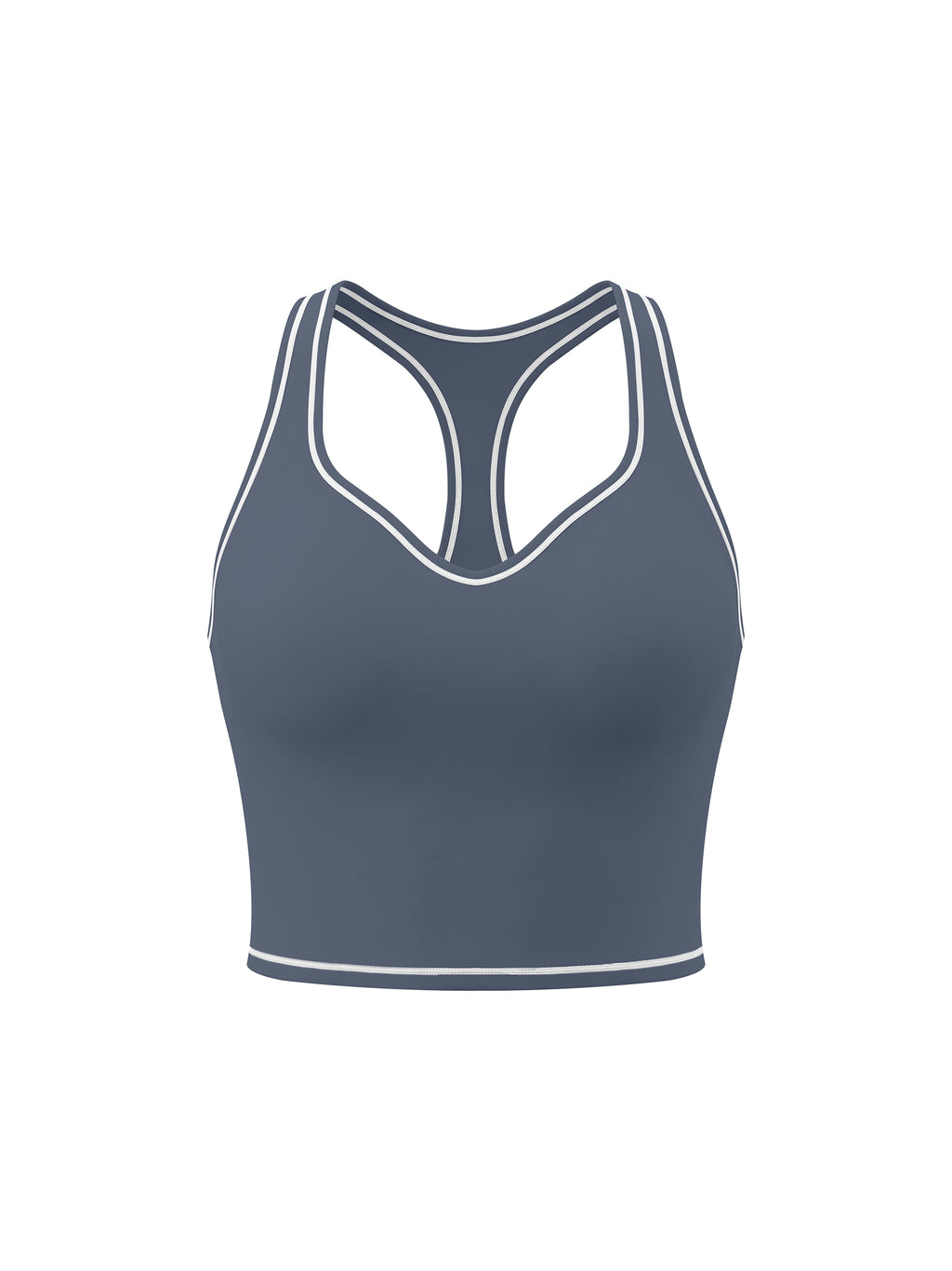 Tank Top Racerback Contrast Stitch – Nowrocky™ — kadr studyjny na jasnym tle