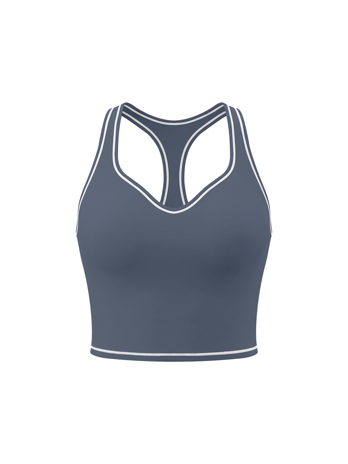 Tank Top Racerback Contrast Stitch – Nowrocky™ — kadr studyjny na jasnym tle
