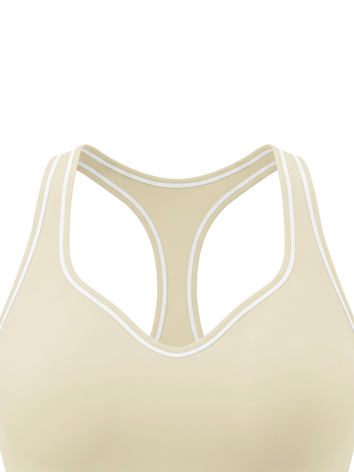 Tank Top Racerback Contrast Stitch – Nowrocky™ — widok z góry na ułożony top