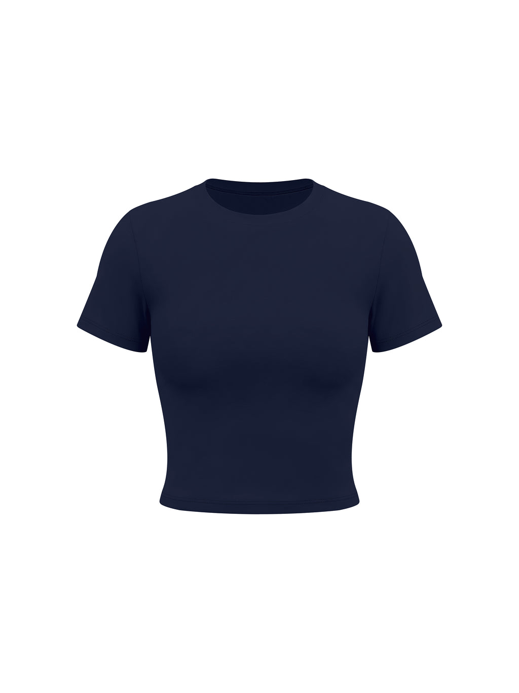 T-shirt Crop Performance – Nowrocky™ — faktura oddychającej dzianiny w zbliżeniu