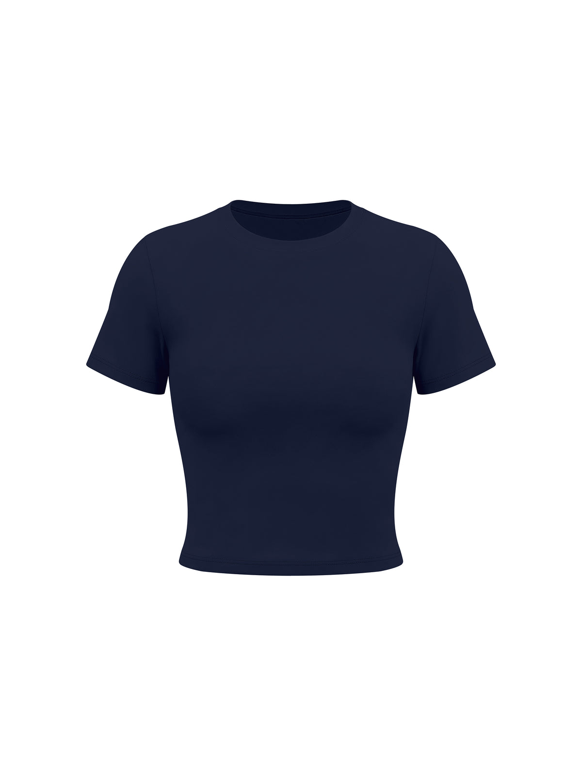 T-shirt Crop Performance – Nowrocky™ — faktura oddychającej dzianiny w zbliżeniu