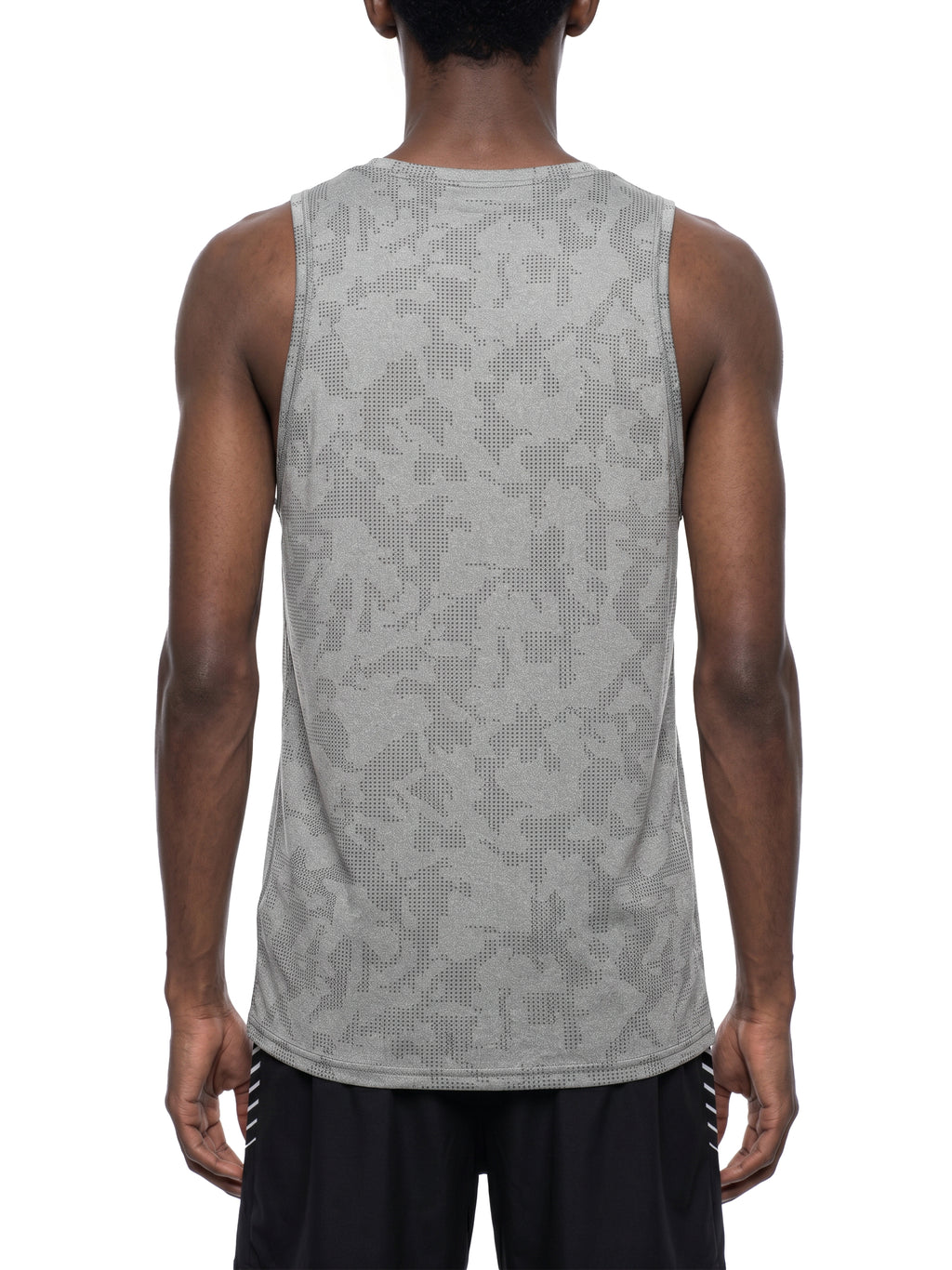 Tank Top Jacquard Performance – Nowrocky™ — proporcje kroju na modelu, ujęcie trzy czwarte