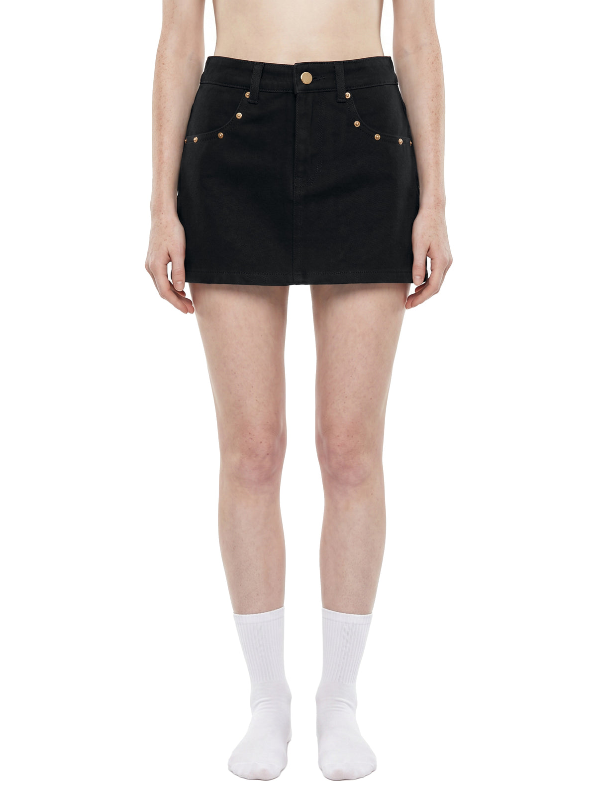 Spódnica Jeansowa Mini z Ćwiekami – Nowrocky (streetwear)