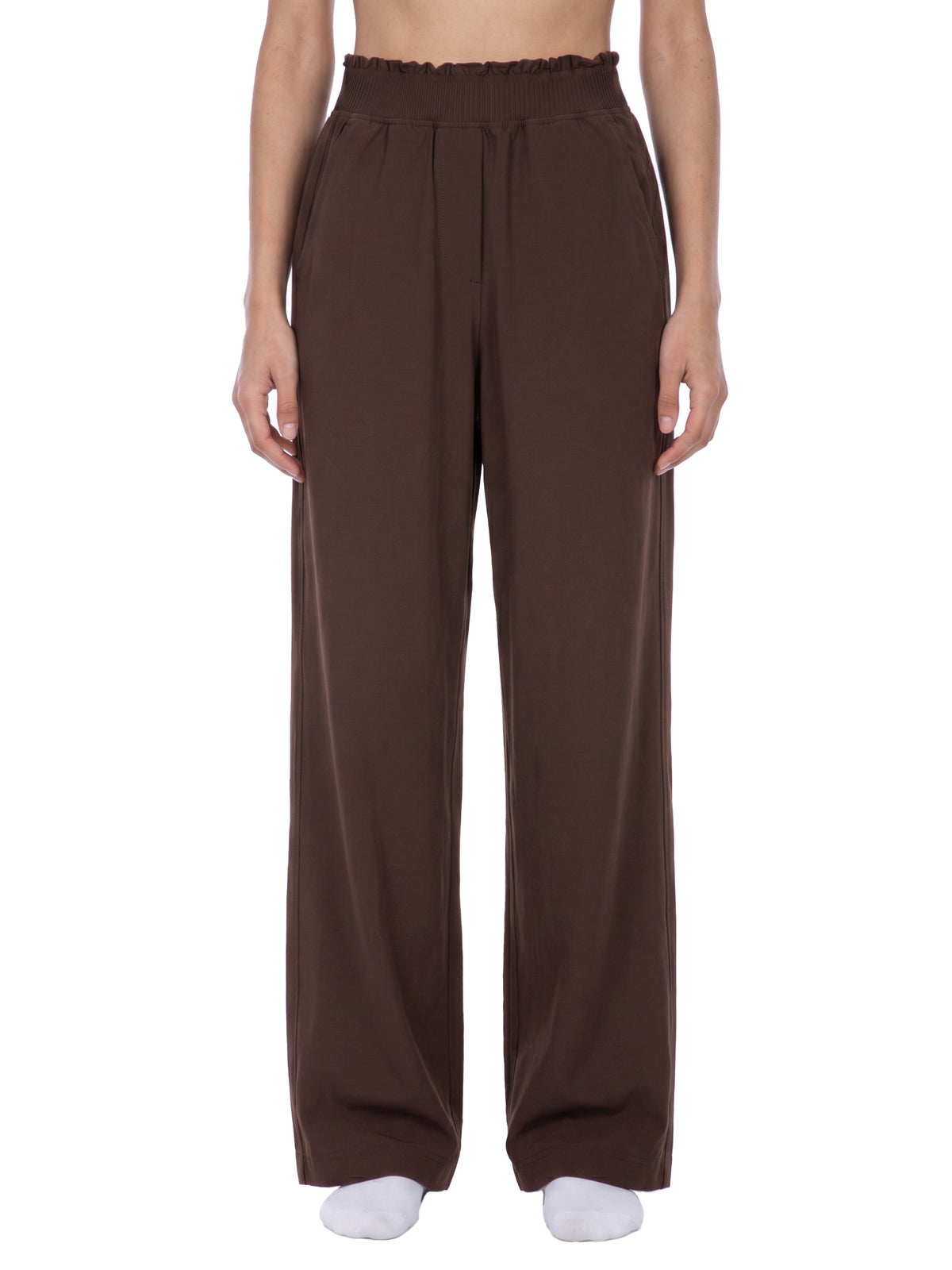 Spodnie Wide Leg Elastic Waist – Nowrocky™ — logo marki na nogawce