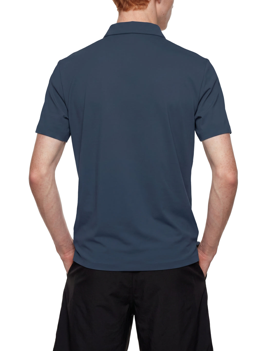 Polo Quarter-Zip Performance – Nowrocky™ — logo marki na piersi, zbliżenie