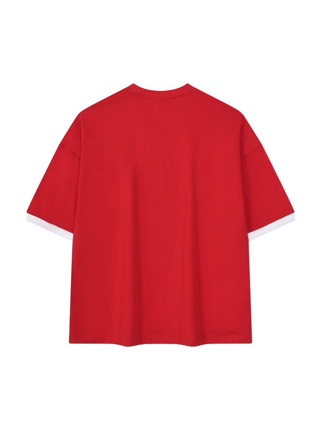 T-shirt Color Block Drop Shoulder – Nowrocky™ — kadr trzy czwarte sylwetki