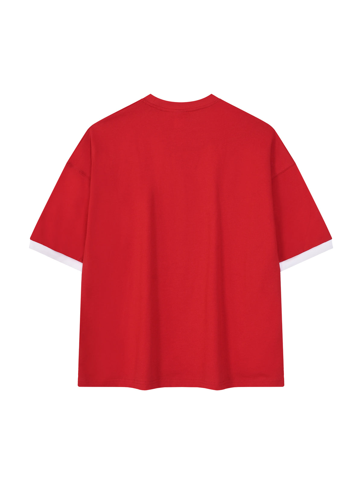 T-shirt Color Block Drop Shoulder – Nowrocky™ — kadr trzy czwarte sylwetki