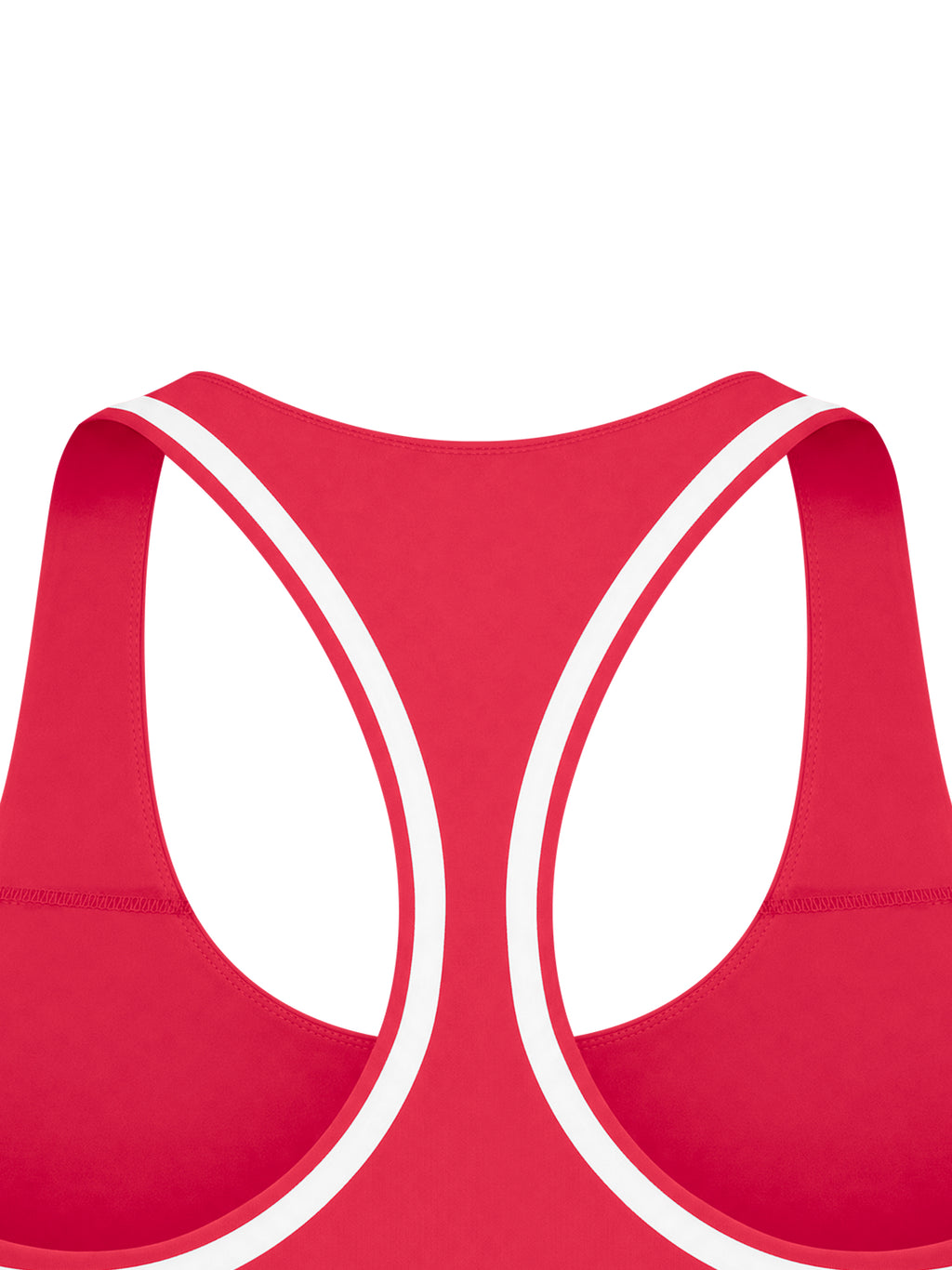 Biustonosz Sportowy Racerback Contrast Tape – Nowrocky™ — faktura dzianiny w świetle bocznym