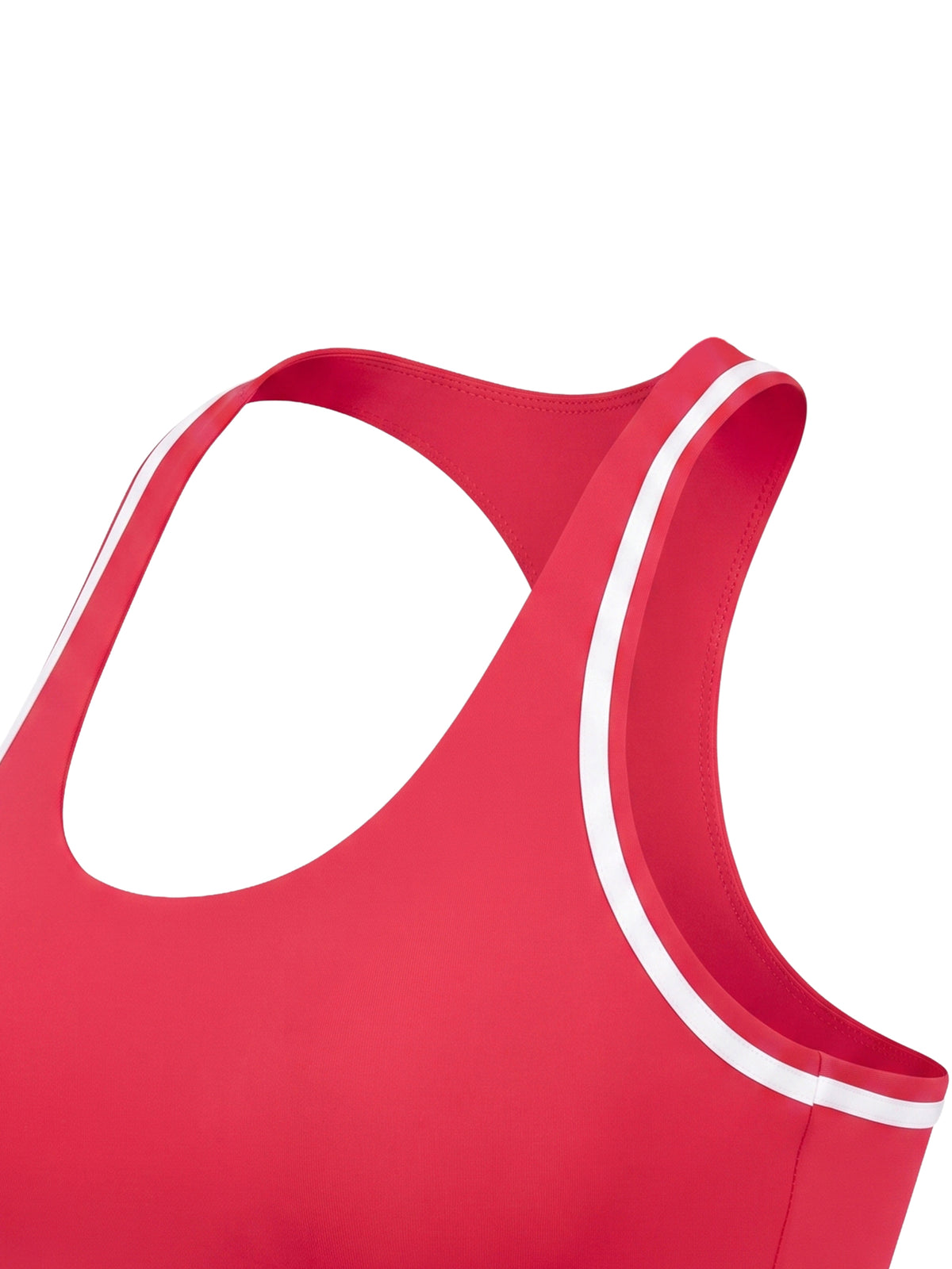 Biustonosz Sportowy Racerback Contrast Tape – Nowrocky™ — tył w zbliżeniu, szew środkowy pleców
