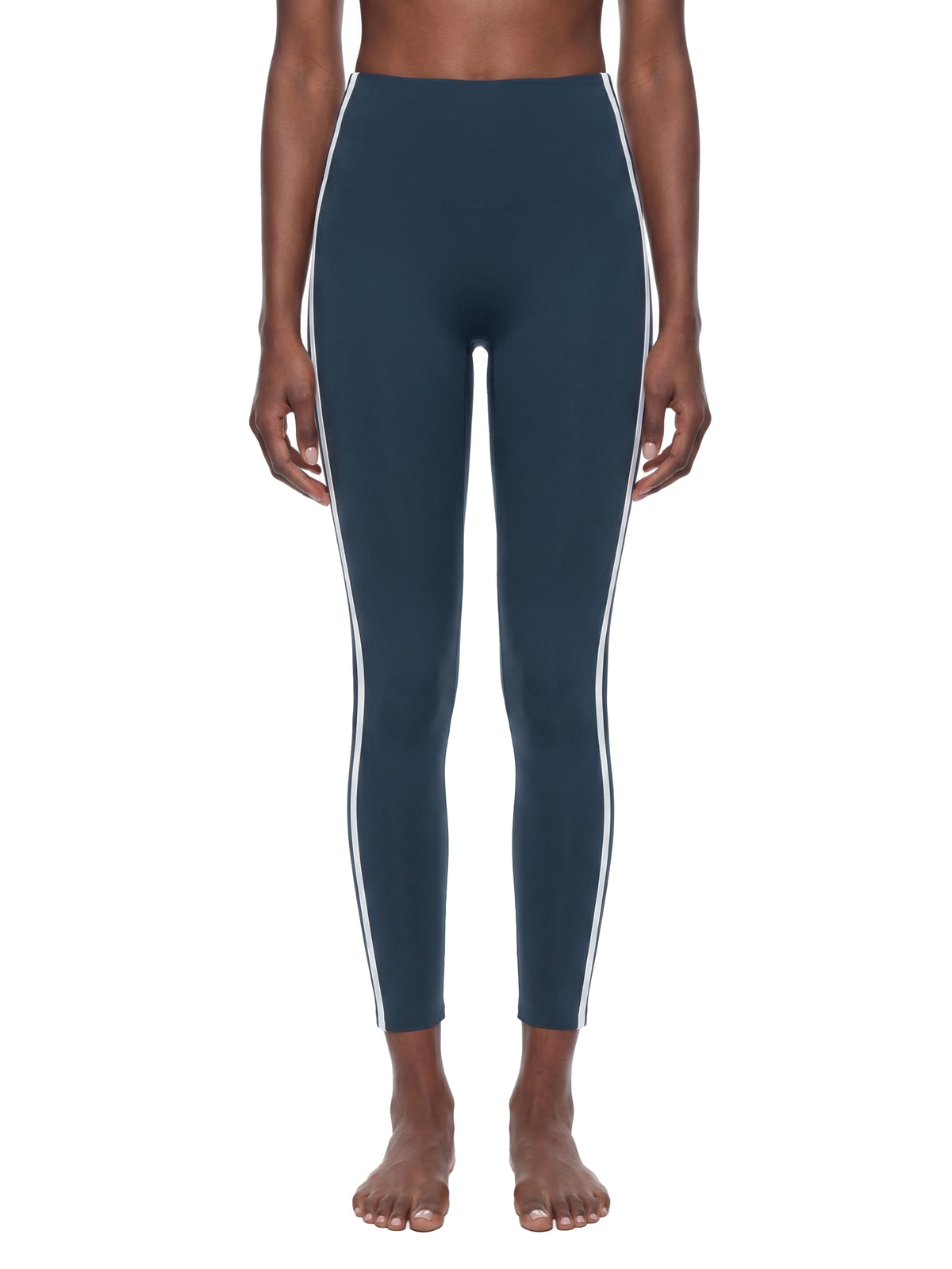 Legginsy High Rise z Lampasem – Nowrocky™ — logo marki na pasie