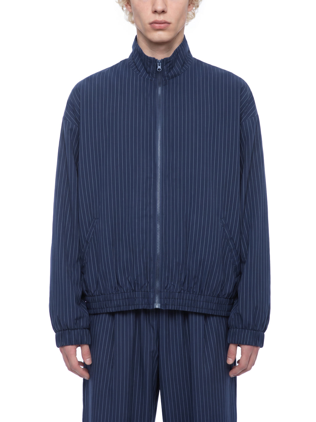 Kurtka Track Full Zip Pinstripe – Nowrocky™ — rękaw i mankiet w detalu