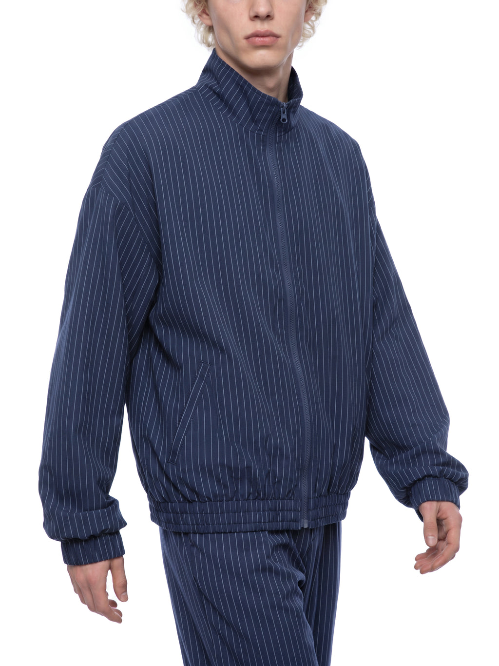 Kurtka Track Full Zip Pinstripe – Nowrocky™ — faktura materiału w zbliżeniu