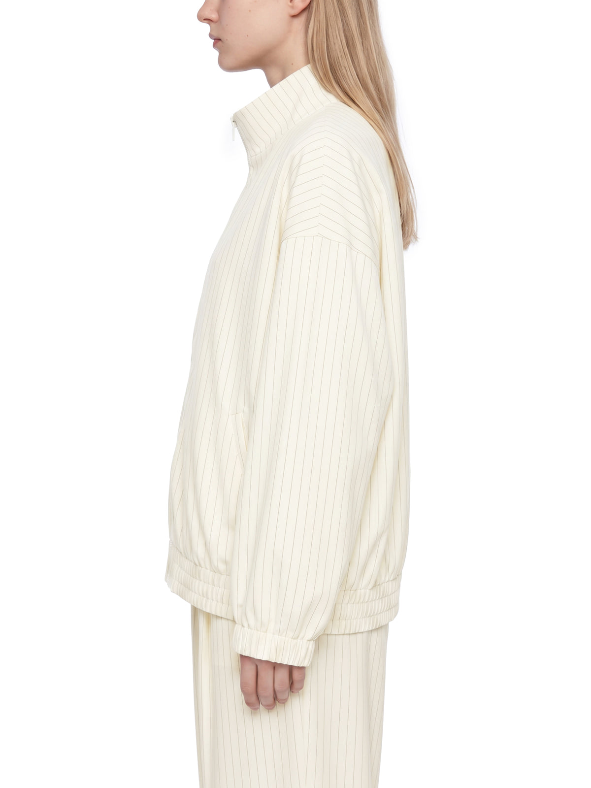 Kurtka Track Full Zip Pinstripe – Nowrocky™ — stylizacja uliczna z szerokimi spodniami