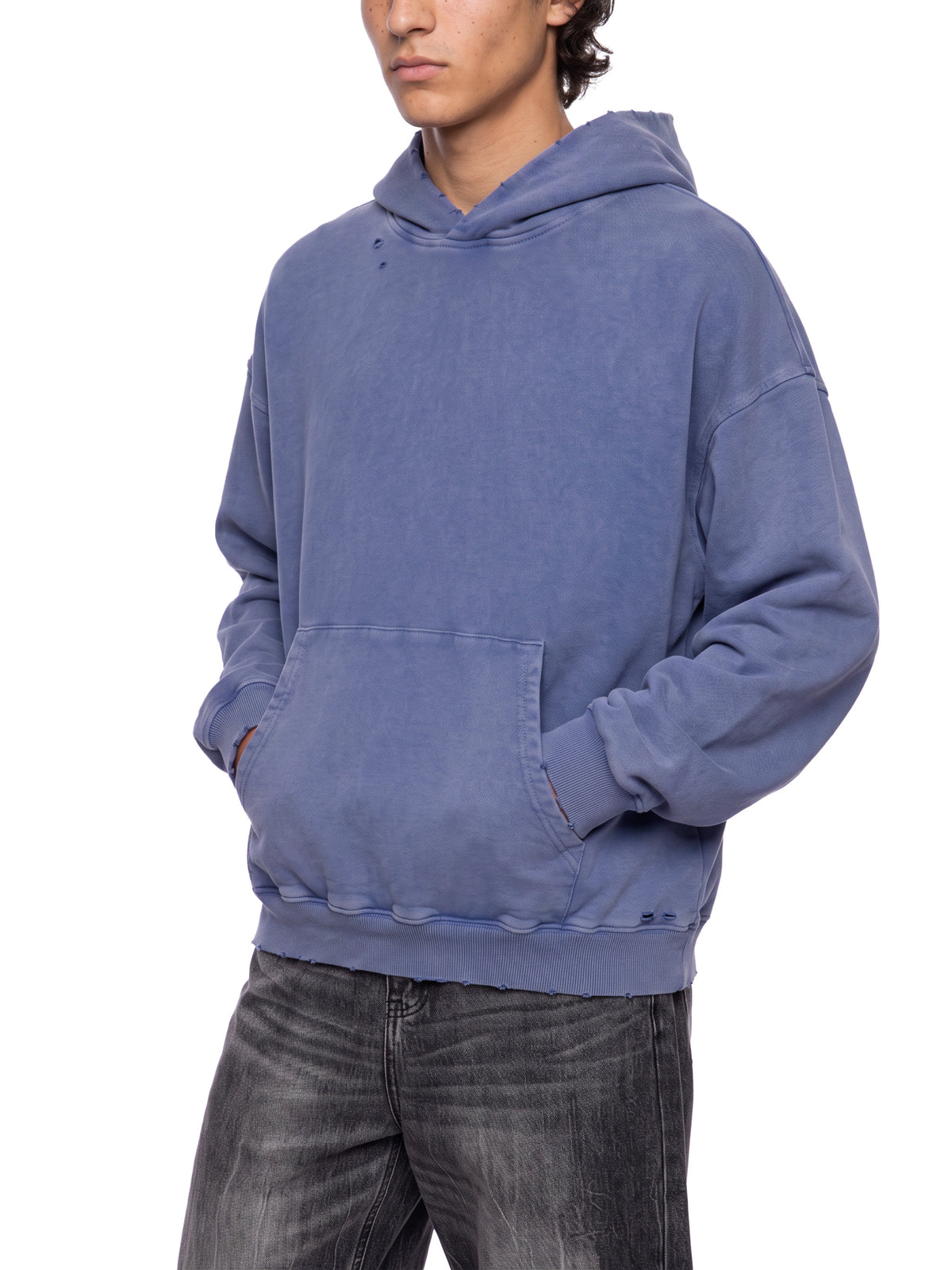 Bluza z Kapturem Distressed Mineral Wash – Nowrocky (streetwear)