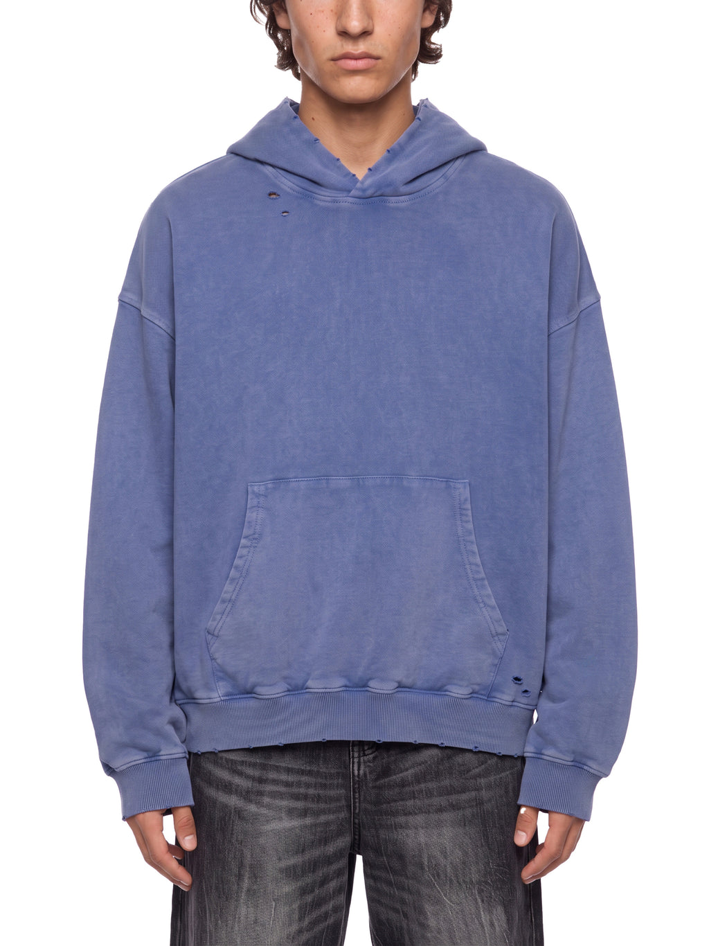 Bluza z Kapturem Distressed Mineral Wash – Nowrocky (streetwear)