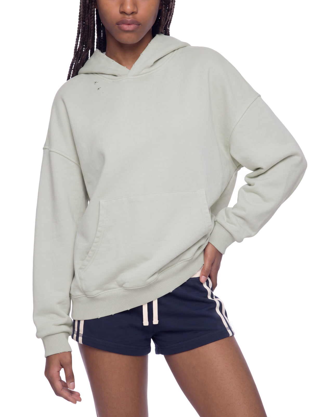 Bluza z Kapturem Distressed Mineral Wash – Nowrocky (streetwear)