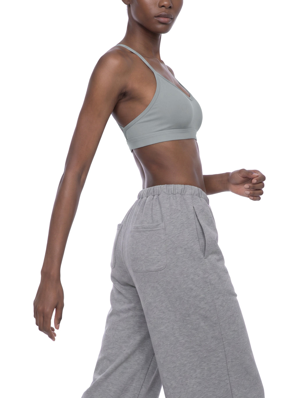 Biustonosz Sportowy Tight Y-Back – Nowrocky™ — faktura materiału w świetle bocznym