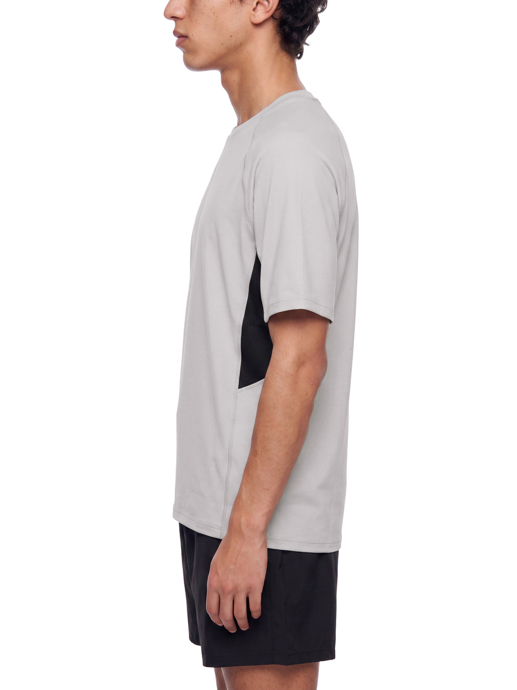 T-shirt Color Block Raglan – Nowrocky™ — ujęcie z profilu, linia raglanu