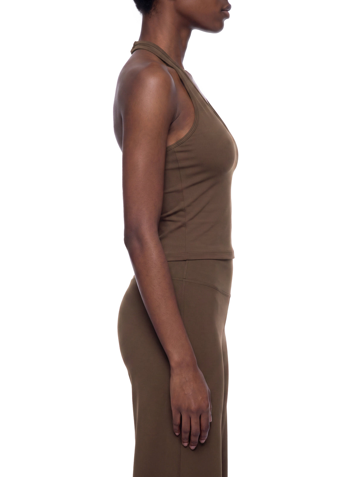 Tank Top Halter V-Neck Cropped – Nowrocky™ — stylizacja uliczna z legginsami