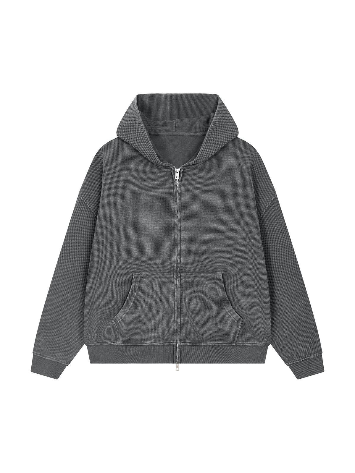 Bluza Boxy Waffle Vintage Wash – Nowrocky™ — opuszczony szew ramienia