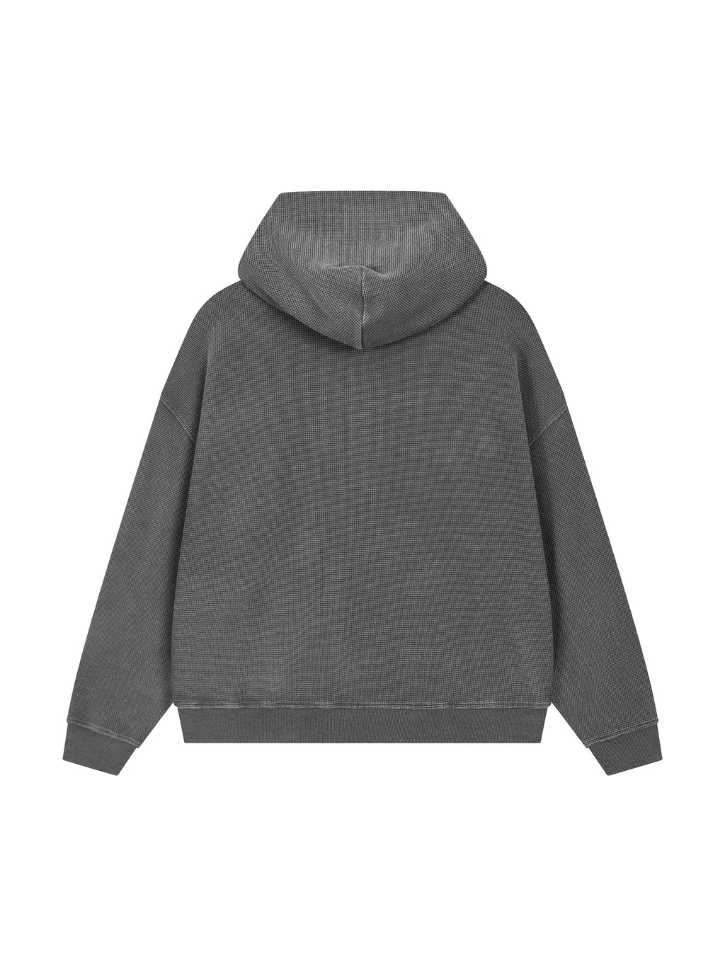 Bluza Boxy Waffle Vintage Wash – Nowrocky™ — układ na płasko, całe ujęcie