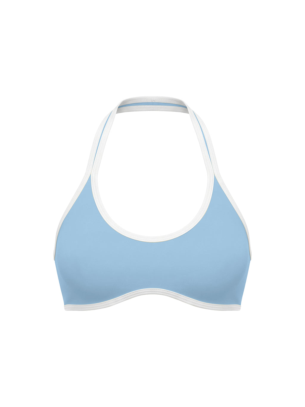 Biustonosz Sportowy Halter Color Block – Nowrocky™ — faktura dzianiny w powiększeniu