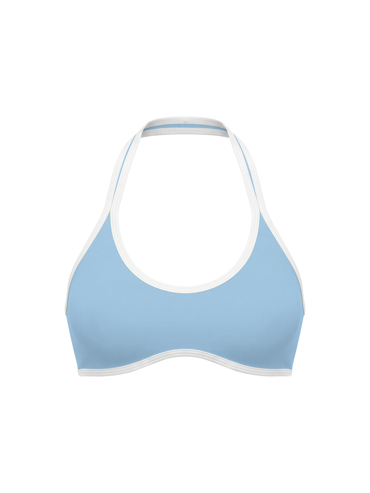 Biustonosz Sportowy Halter Color Block – Nowrocky™ — faktura dzianiny w powiększeniu