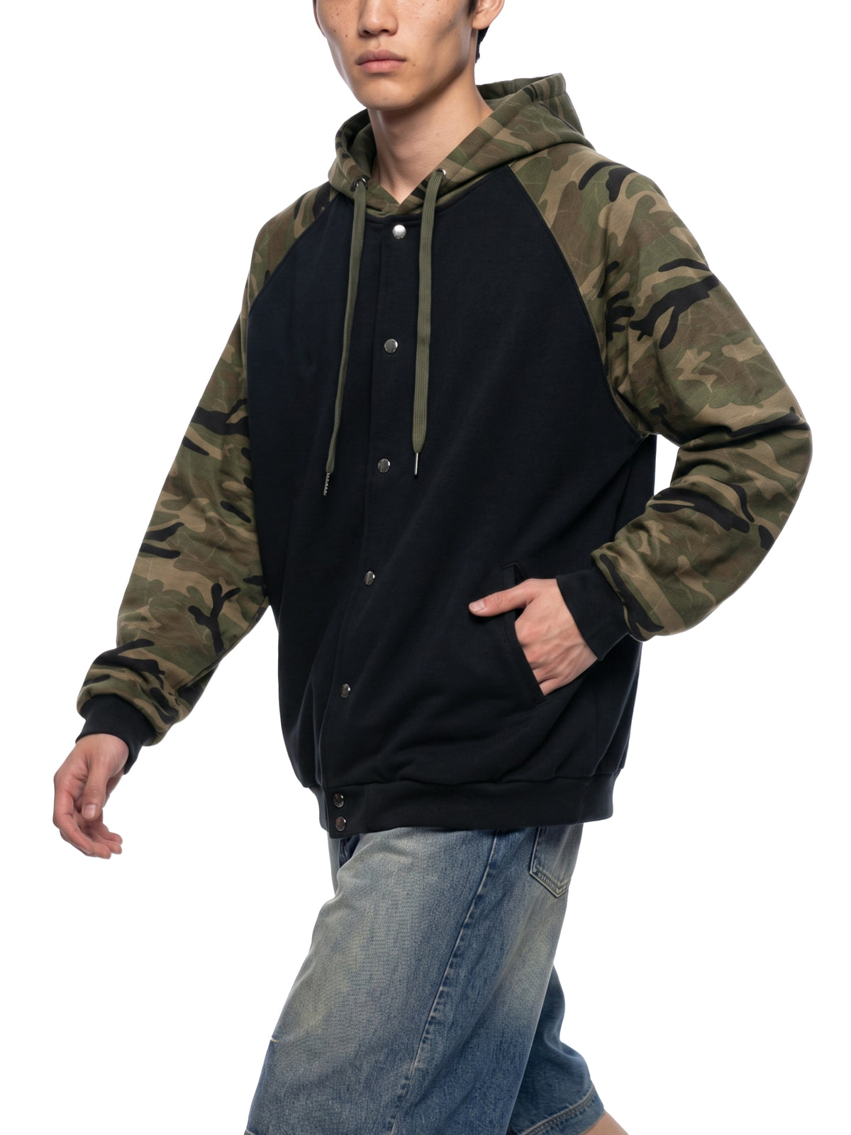 Bluza z Kapturem Camo Raglan Zip – Nowrocky (streetwear)