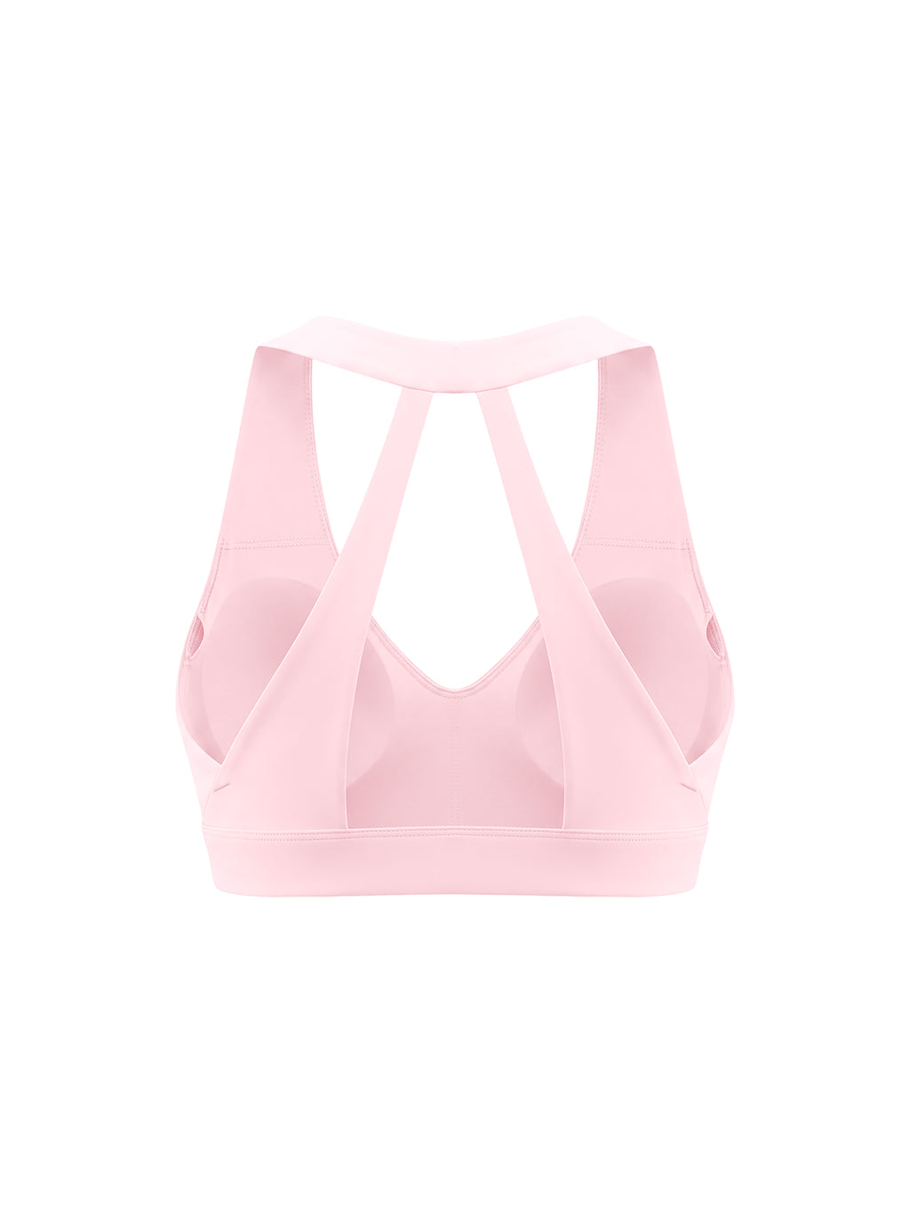 Biustonosz Sportowy Halter Cropped Cut-Out – Nowrocky™ — ujęcie z profilu, linia boku
