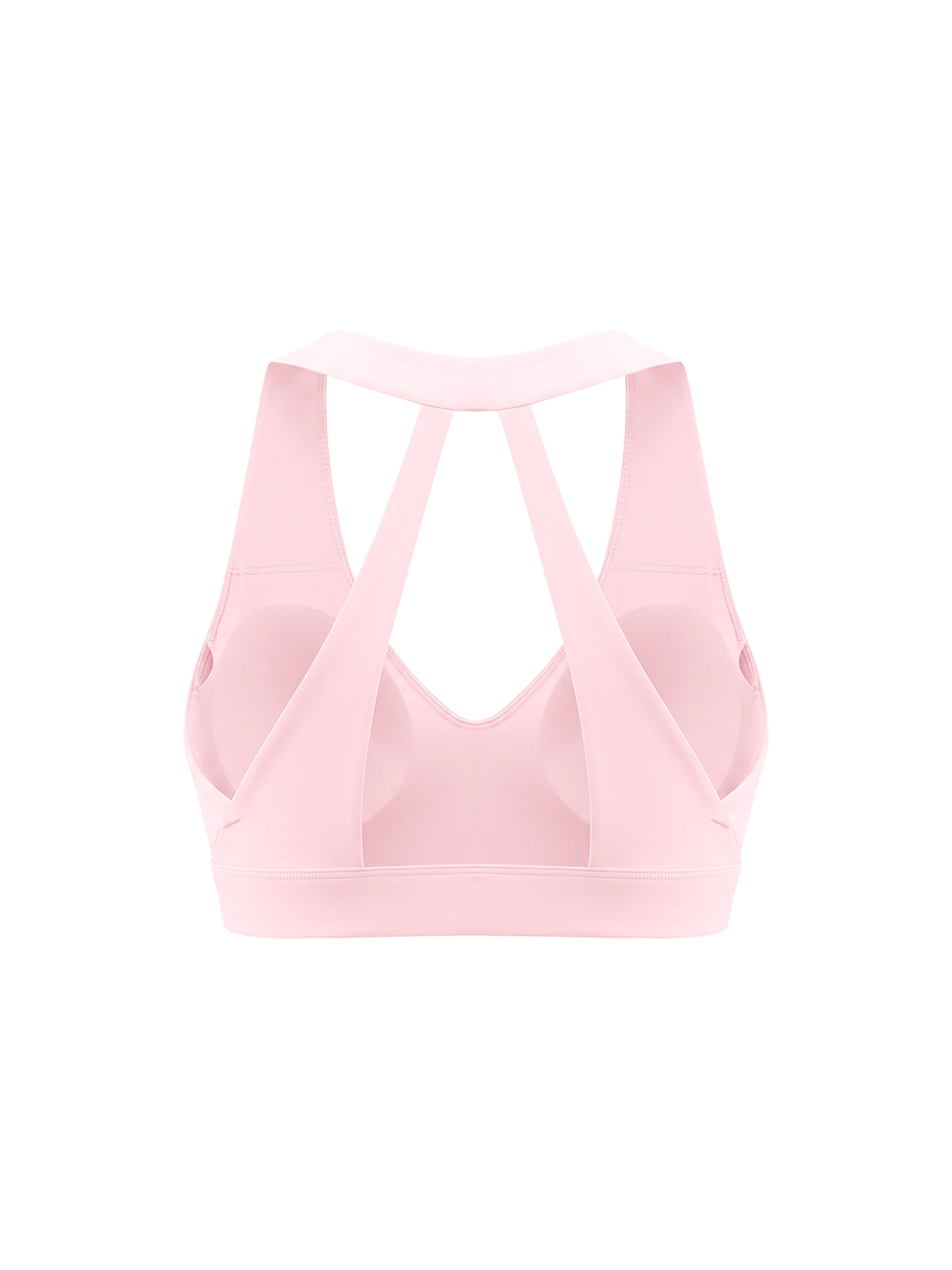 Biustonosz Sportowy Halter Cropped Cut-Out – Nowrocky™ — ujęcie z profilu, linia boku